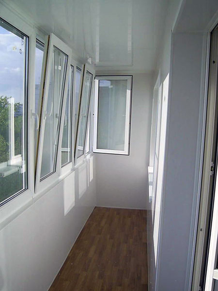 Тёплое и холодное распашное остекление балконов алюминиевым профилем Троицк