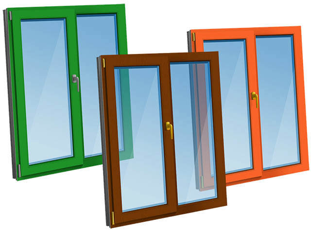 Цветные пластиковые окна - коричневые, серые по доступной цене фото Троицк